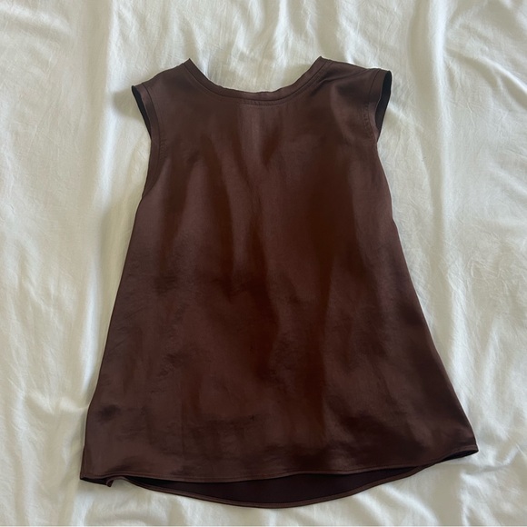 NWOT Express Silk Brown Top - Picture 1 of 3